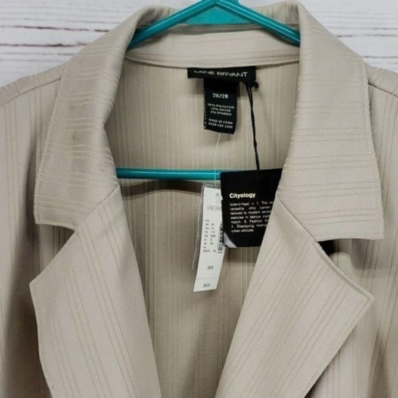 Lane Bryant 26 28‎ NEW with tags Business Office tan blazer jacket - Picture 4 of 7